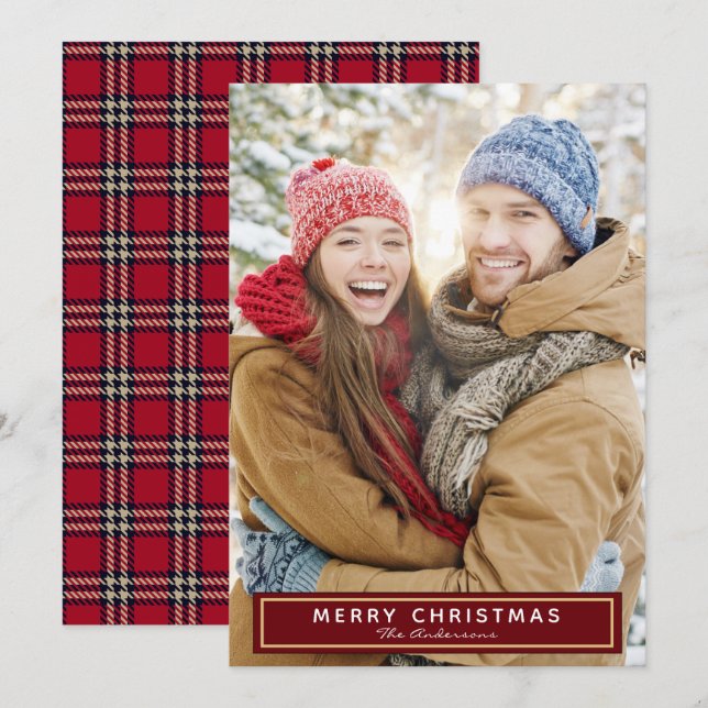 Carte photo de Noël (Devant / Derrière)