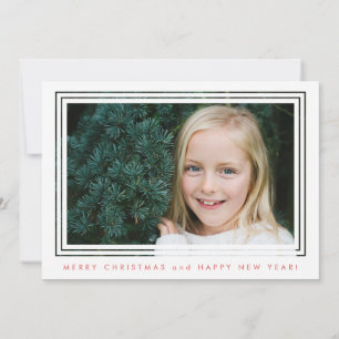 Carte photo de Noël à cadre classique