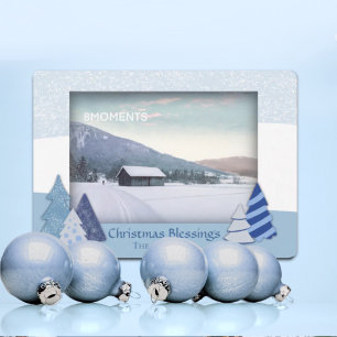 Carte photo de Noël Arbres lunaires