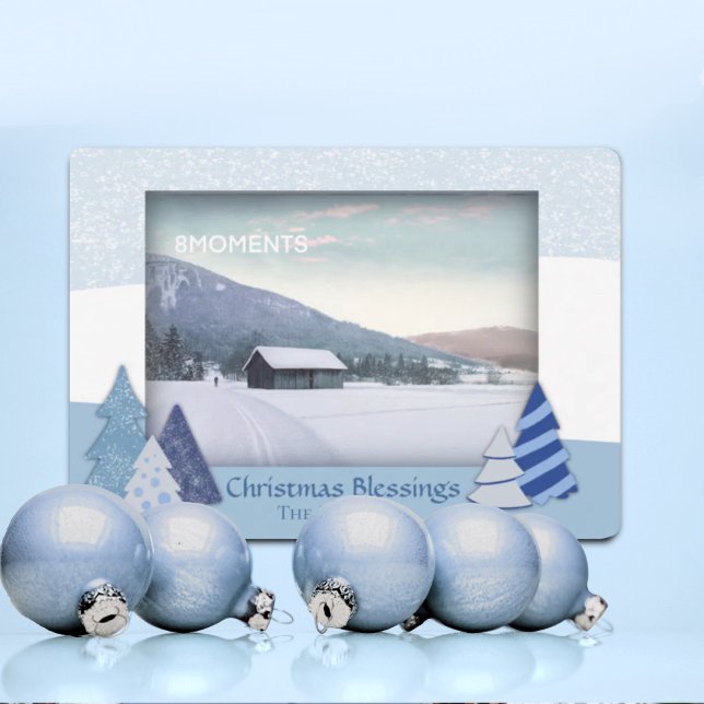 Carte photo de Noël Arbres lunaires (Créateur téléchargé)