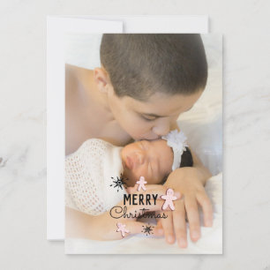 Carte photo de Noël au cookie pain d'épice