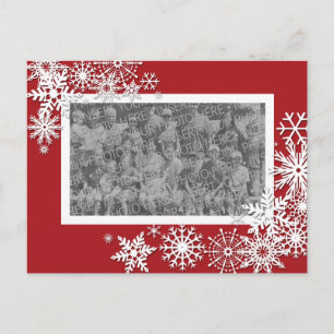 Carte photo de Noël avec des flocons de neige