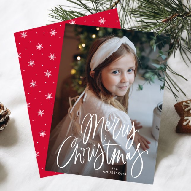 Carte photo de Noël avec texte fantaisiste (Créateur téléchargé)