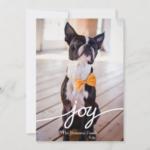 Carte photo de Noël avec typographie à main
