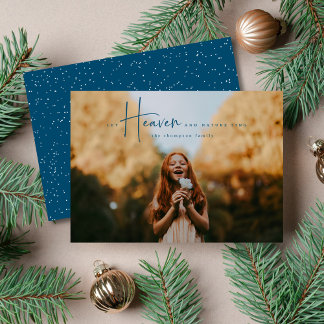 Carte photo de Noël basée sur la foi dans la Marin