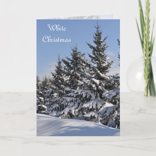 Carte photo de Noël blanche par Janz (Devant)