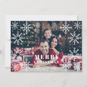 Carte photo de Noël Cadres de lacs de neige