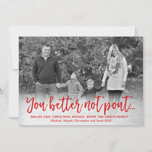 Carte photo de Noël, Carte de vacances, Amusant