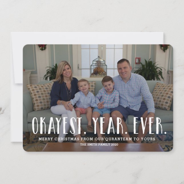 Carte photo de Noël Carte de vacances Funny Pandem (Devant)