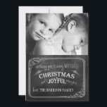 Carte photo de Noël Chalkboard //Red Strips<br><div class="desc">Carte photo de Noël Chalkboard //Red Strips</div>