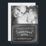 Carte photo de Noël Chalkboard //Red Strips<br><div class="desc">Carte photo de Noël Chalkboard //Red Strips</div>
