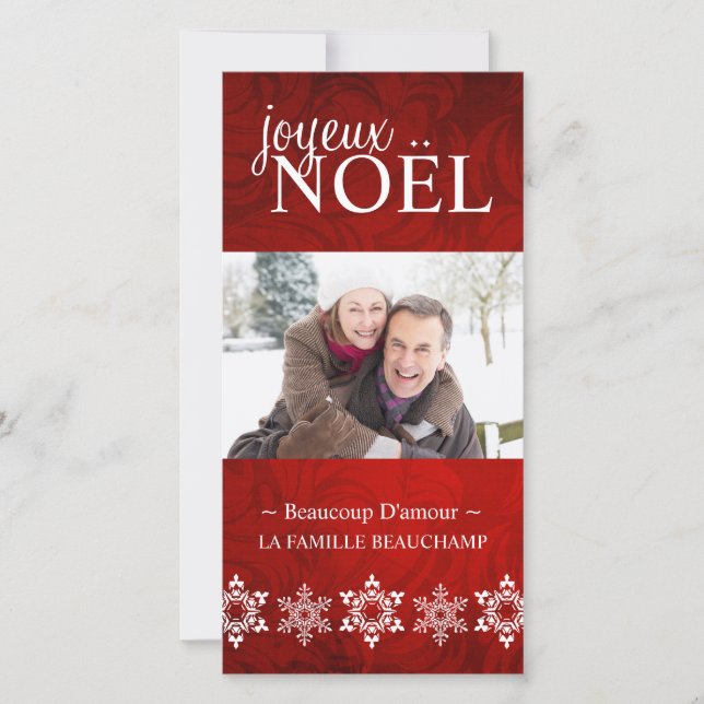 Carte photo de Noël classique (Devant)