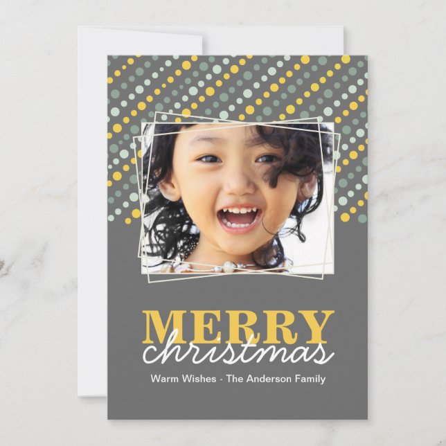 Carte photo de Noël contemporaine (Devant)