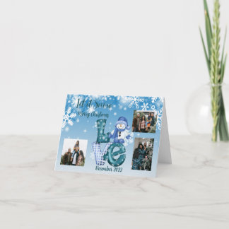 Carte photo de Noël d'amour
