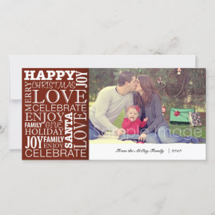 Carte photo de Noël de famille