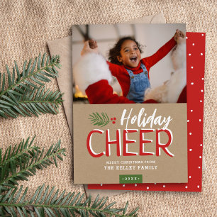 Carte photo de Noël de fête