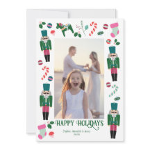 Carte photo de Noël de Noël de Noël vintage