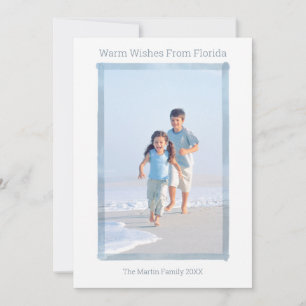 CARTE PHOTO DE NOËL DE PLAGE MINIMALE FLORIDE