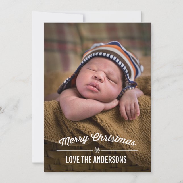 Carte photo de Noël de Snowflake Divider (Devant)