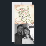 Carte photo de Noël de Tour Eiffel de Joyeaux Noël<br><div class="desc">Cette carte de voeux de Noël soutient Tour Eiffel dans schéma style de stylo-plume d'amusement, aussi bien que le "Joyeux Noël et la bonne année !" en français pour ce contact parisien supplémentaire. L'arrière - plan est une carte fanée d'antiquité de sépia de la France, pour bien plus de charme...</div>