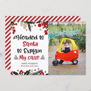 Carte photo de Noël de vacances en famille