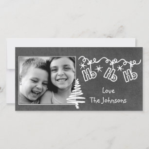 Carte photo de Noël d'imbéciles de tableau