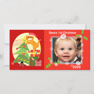 Carte photo de Noël du 1er Amoureux des chats de b