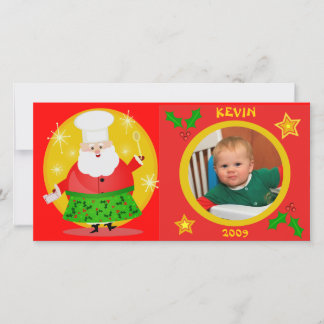 Carte photo de Noël du bébé fait sur commande