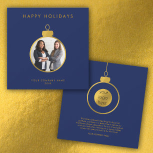 Carte photo de Noël du logo de l'entreprise