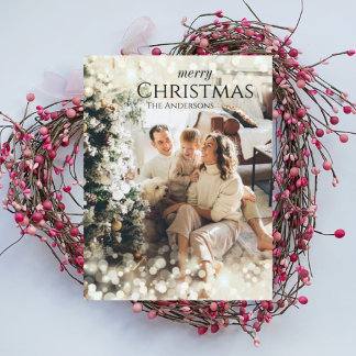 Carte photo de Noël élégante et moderne