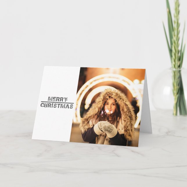 Carte photo de Noël Festif Moderne (Devant)