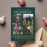 Carte photo de Noël FOIL Solide Clean Collage<br><div class="desc">Célébrez la saison avec cette carte moderne et élégante de Berry Berry Sweet. Visitez berryberrysweet.com pour des papeteries et des cadeaux personnalisés !</div>