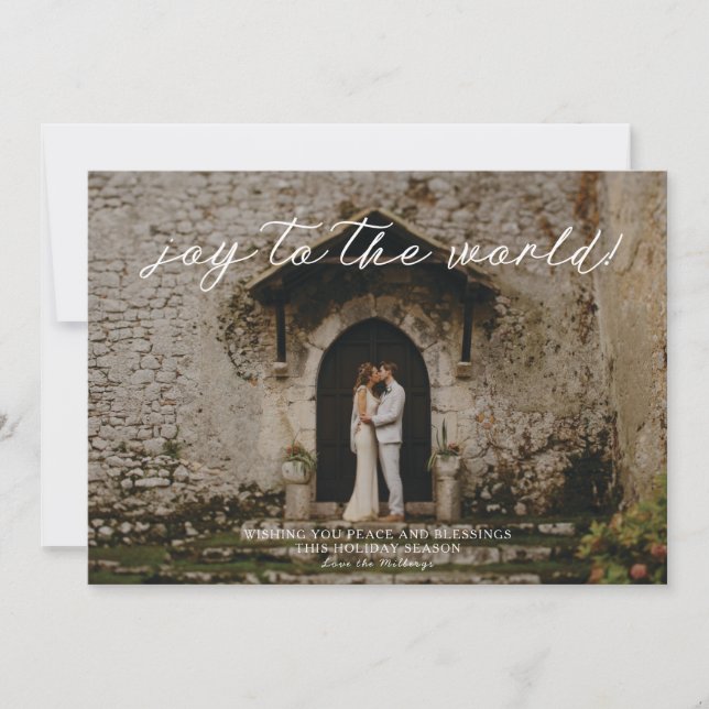 Carte photo de Noël - Joy to the World! (Devant)
