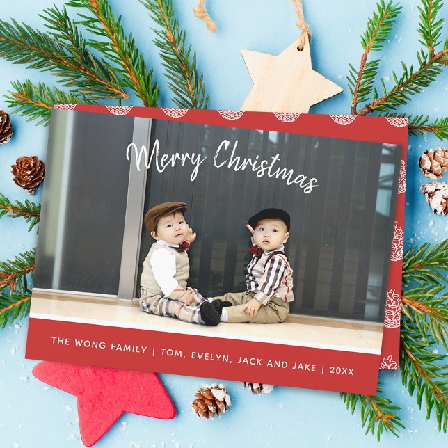 Carte photo de Noël Joyeux (Modern Merry Christmas Photo Card)