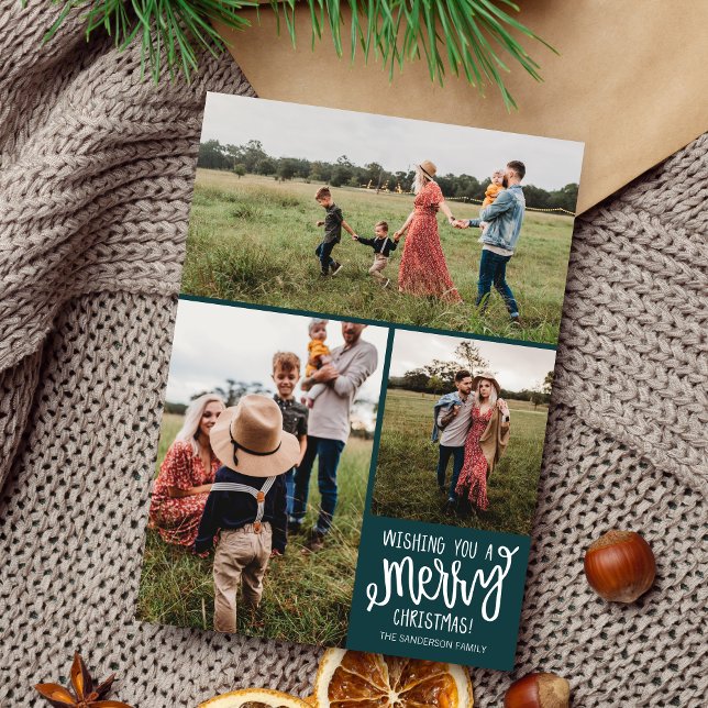 Carte photo de Noël Joyeux Fête en famille (Créateur téléchargé)