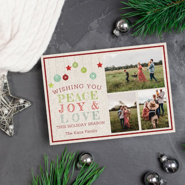 Carte photo de Noël Joyeux Fête en famille (Créateur téléchargé)