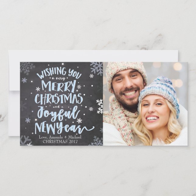 Carte photo de Noël - Joyeux Noël (Devant)