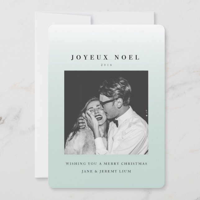 Carte photo de Noël Joyeux Noel Ombre (Devant)