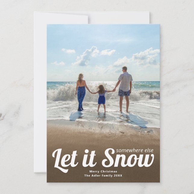 Carte Photo de Noël Let it Snow  (Devant)