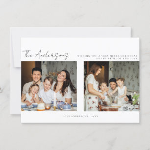 Carte photo de Noël minimaliste