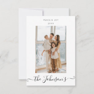 Carte photo de Noël minimaliste moderne