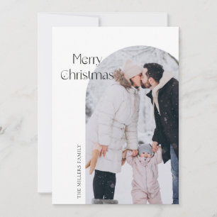 Carte photo de Noël minimaliste moderne