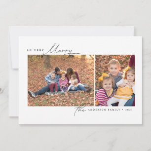 Carte photo de Noël minimaliste moderne très joyeu