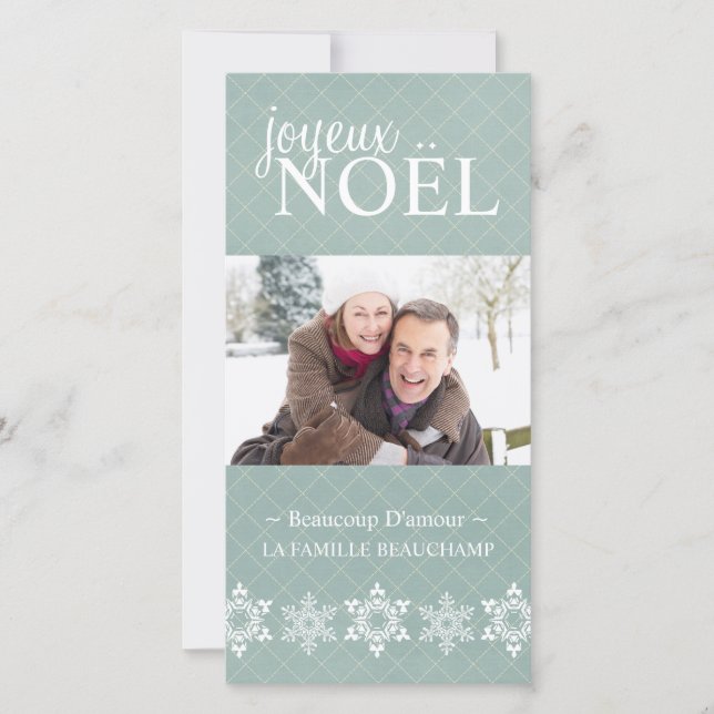 Carte photo de Noël moderne (Devant)