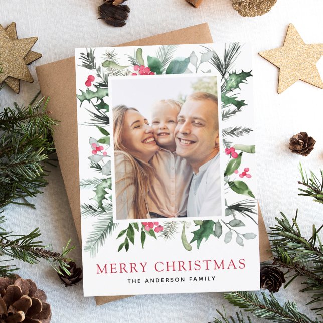 Carte photo de Noël moderne Budget (Créateur téléchargé)
