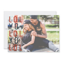 CARTE PHOTO de Noël moderne LOL not Ho Ho Ho