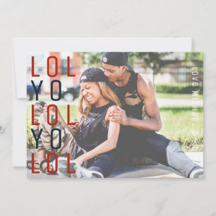 CARTE PHOTO de Noël moderne LOL not Ho Ho Ho