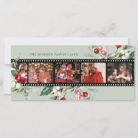 Carte photo de Noël négatif du film