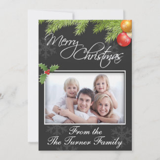 Carte photo de Noël plate