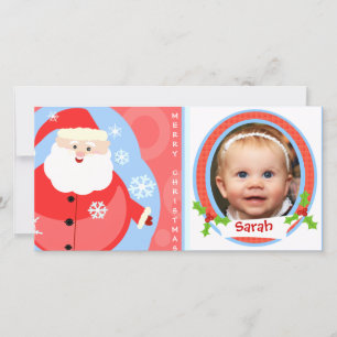 Carte photo de Noël pour enfants drôle personnalis